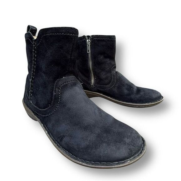 UGG Neevah Shearling Lined Short Ankle Women's Black Suede Size 8 Winter Casual - Picture 6 of 14